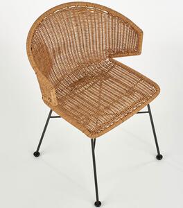 Krzesło rattanowe z podłokietnikami K407 - naturalny