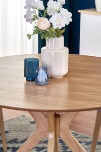 Stół okrągły 120 cm drewno NICOLAS - dąb naturalny