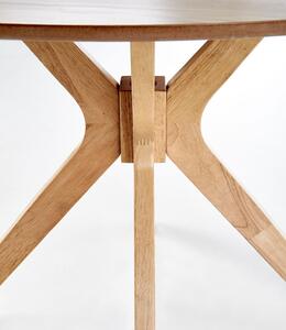Stół okrągły 120 cm drewno NICOLAS - dąb naturalny