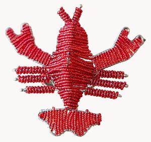 Obrączka na serwetkę ze szklanych koralików Lobster, 2 szt