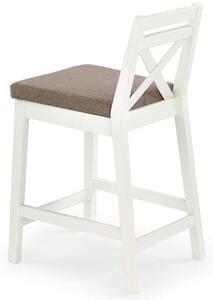 BORYS LOW krzesło barowe niskie biały / tap. Inari 23