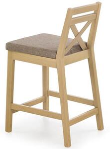 BORYS LOW krzesło barowe niskie dąb sonoma / tap. Inari 23