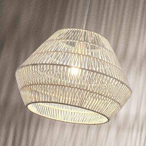 Lampa wisząca Ottavio Lindby, możliwość ściemniania, biały / opal, salon / jadalnia, papier / lunolit / lunopal, nowoczesny