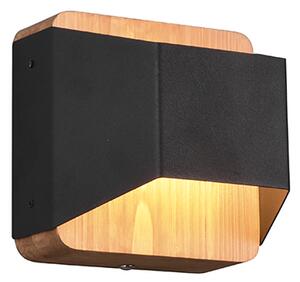 Kinkiet / Lampa scienna czarny 12 cm z 3-stopniowym ściemnianiem LED - Tyko Oswietlenie wewnetrzne