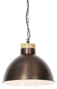 Vintage hanglamp koper met hout - Pointer Oswietlenie wewnetrzne