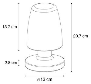 Zewnetrzna Nowoczesne lampy stołowe zewnętrzne białe akumulatorowe - Alejandro Oswietlenie zewnetrzne