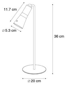 Nowoczesna lampa stołowa czarna z możliwością 3-stopniowego ściemniania - Samuel Oswietlenie wewnetrzne