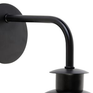 Kinkiet / Lampa scienna przemysłowy czarny z mosiądzem - Haicha Oswietlenie wewnetrzne