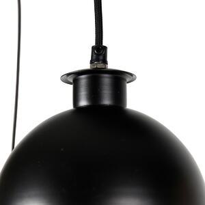 Industrialna lampa wisząca czarna z mosiężnymi 5 punktami - Haicha Oswietlenie wewnetrzne