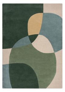 Zielony wełniany dywan tkany ręcznie 120x170 cm Glow Green & Blue – Flair Rugs