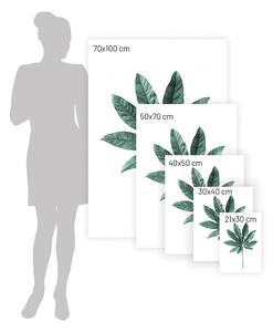 Plakat Leaf Emerald Green