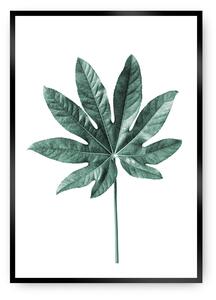 Plakat Leaf Emerald Green