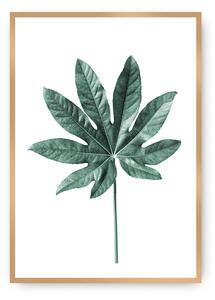 Plakat Leaf Emerald Green