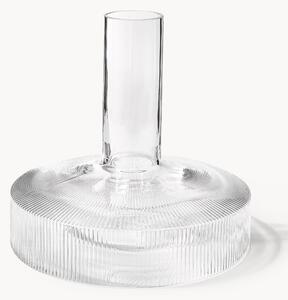 Dekanter ze szkła dmuchanego Ripple z falistym wzorem, 1,1 l