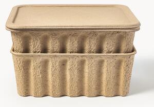 Komplet pudełek do przechowywania z masy papierowej Pulp, G 30 cm, 2 elem