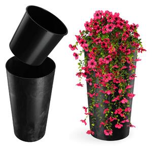 Doniczka na kwiaty Merag 20cm czarny beton