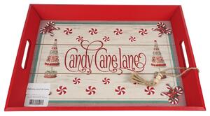 Świąteczna drewniana taca CHRISTMAS - różne warianty Wersja: Candy canelane