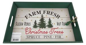 Świąteczna drewniana taca CHRISTMAS - różne warianty Wersja: Farm fresh