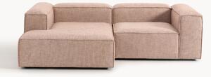 Narożna sofa modułowa z mieszanki lnu Lennon (2-osobowa)