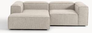 Narożna sofa modułowa z mieszanki lnu Lennon (2-osobowa)