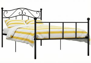 Czarne loftowe metalowe łóżko 90x200 cm P7-N13