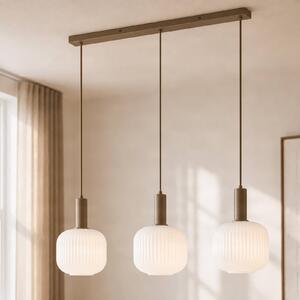 Lampa wisząca Evey NOLA, możliwość ściemniania, kremowy / amber, salon / jadalnia, szkło, skandynawski