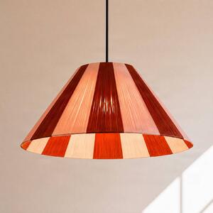 Lampa wisząca Suly Lindby, możliwość ściemniania, czerwony, salon / jadalnia, tkanina / materiał / jedwab, młodzieżowy