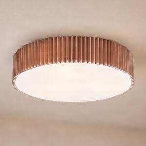 Lampa sufitowa Zoey Lindby, możliwość ściemniania, brązowy / rdzawy, salon / jadalnia, tkanina / materiał / jedwab, nowoczesny
