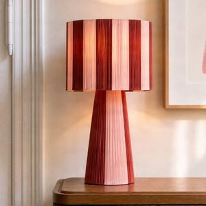 Lampa stołowa Suly Lindby, czerwony, salon / jadalnia, tkanina / materiał / jedwab, młodzieżowy