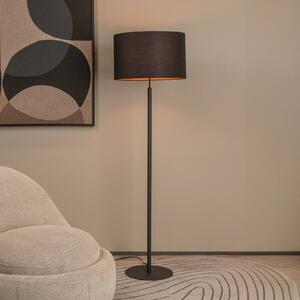 Lucide Lampa stojąca MAYA, czarny, salon / jadalnia, tkanina / materiał / jedwab