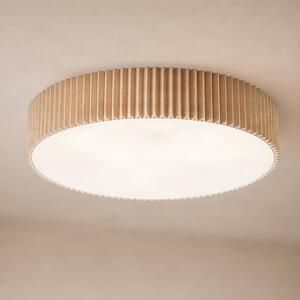 Lampa sufitowa Zoey Lindby, możliwość ściemniania, kremowy / amber, salon / jadalnia, tkanina / materiał / jedwab, nowoczesny