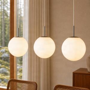 Lampa wisząca Marike Lindby, możliwość ściemniania, biały / opal, salon / jadalnia, szkło, nowoczesny