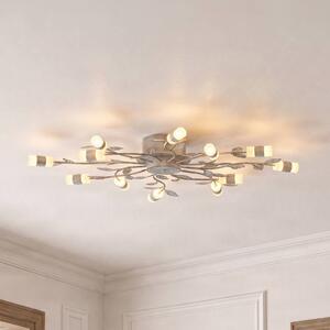 Lampa sufitowa LED Bolonia Lindby, mosiężny / złoty, salon / jadalnia, metal, dworkowy / rustykalny