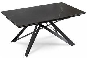 Stół Rozkładany Prostokątny MAXIME 160-240 cm Ceramiczny Czarny Marmur do Jadalni Nowoczesny Loft
