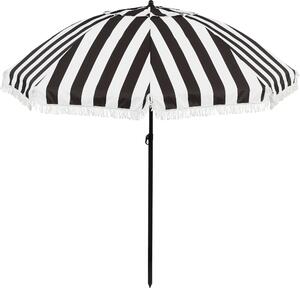Parasol ogrodowy Mica Decorations Osborn Ø220 cm – parasol ogrodowy i plaowy – ochrona przed socem – wzór czarno-biay