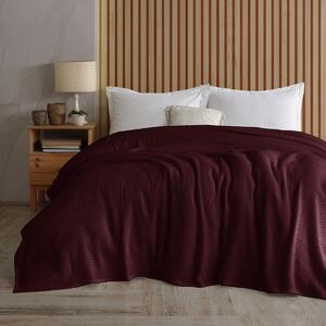 Bawełniana narzuta na łóżko Claire winny, 220 x 240 cm