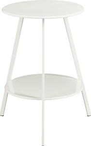 Mica Decorations Seatle Okrgy stolik pomocniczy do uytku na zewntrz – stolik kawowy – moe suy równie jako stojak na roliny – metal – 58 x 46 cm – biay
