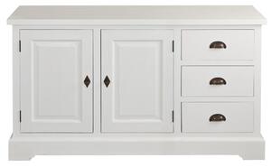 Komoda Brighton 3 szuflady + 2 drzwi white