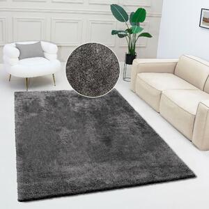 Szary dywan z długim włosiem 160x230 cm