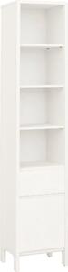 Sosnowa wysoka szafka w stylu skandynawskim, biała