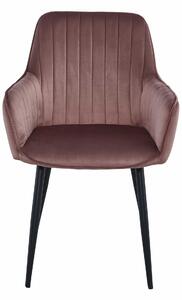 EMWOmeble Krzesła z podłokietnikami SOLDEN 3907 różowy welur / 2 sztuki