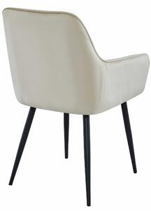 MebleMWM Krzesła z podłokietnikami SOLDEN 3906 | Beżowy welur | 2 sztuki