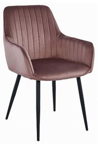 MebleMWM Krzesła z podłokietnikami SOLDEN 3907 | Różowy welur | 2 sztuki