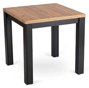 Stół Kwadratowy Rozkładany MAX 80-160 cm Dąb Craft/Czarny Nowoczesny Loft