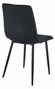 EMWOmeble Krzesła tapicerowane LIBRA 3835 czarny welur / 4 sztuki
