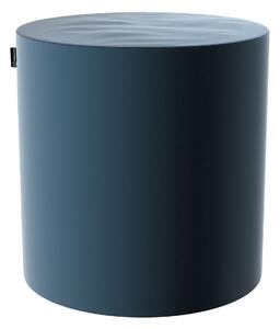 Puf Barrel kolor niebieski tkanina połyskliwa, welwetowa