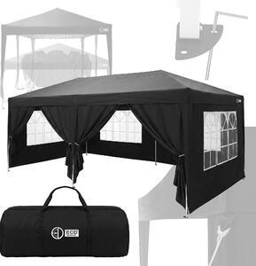 Pawilon ECD Niemcy, 3x6 m, czarny, wodoodporny, stabilny, odporny na warunki zimowe, pawilon skadany typu "pop-up", pawilon ogrodowy, namiot ogrodowy z regulowan wysokoci, namiot imprezowy do uytku zewntrznego