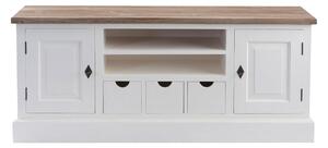 Szafka RTV Brighton 150x40x65cm white&natural