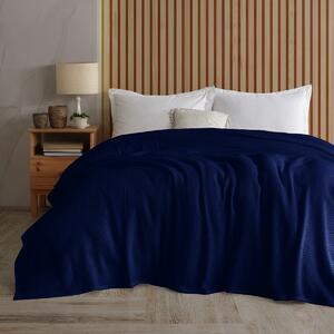 Bawełniana narzuta na łóżko Claire navy, 220 x 240 cm