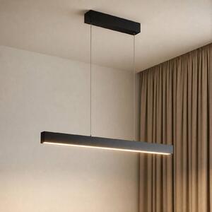 Inteligentna lampa wisząca Mylosh Lucande, możliwość ściemniania, czarny, salon / jadalnia, aluminium, nowoczesny